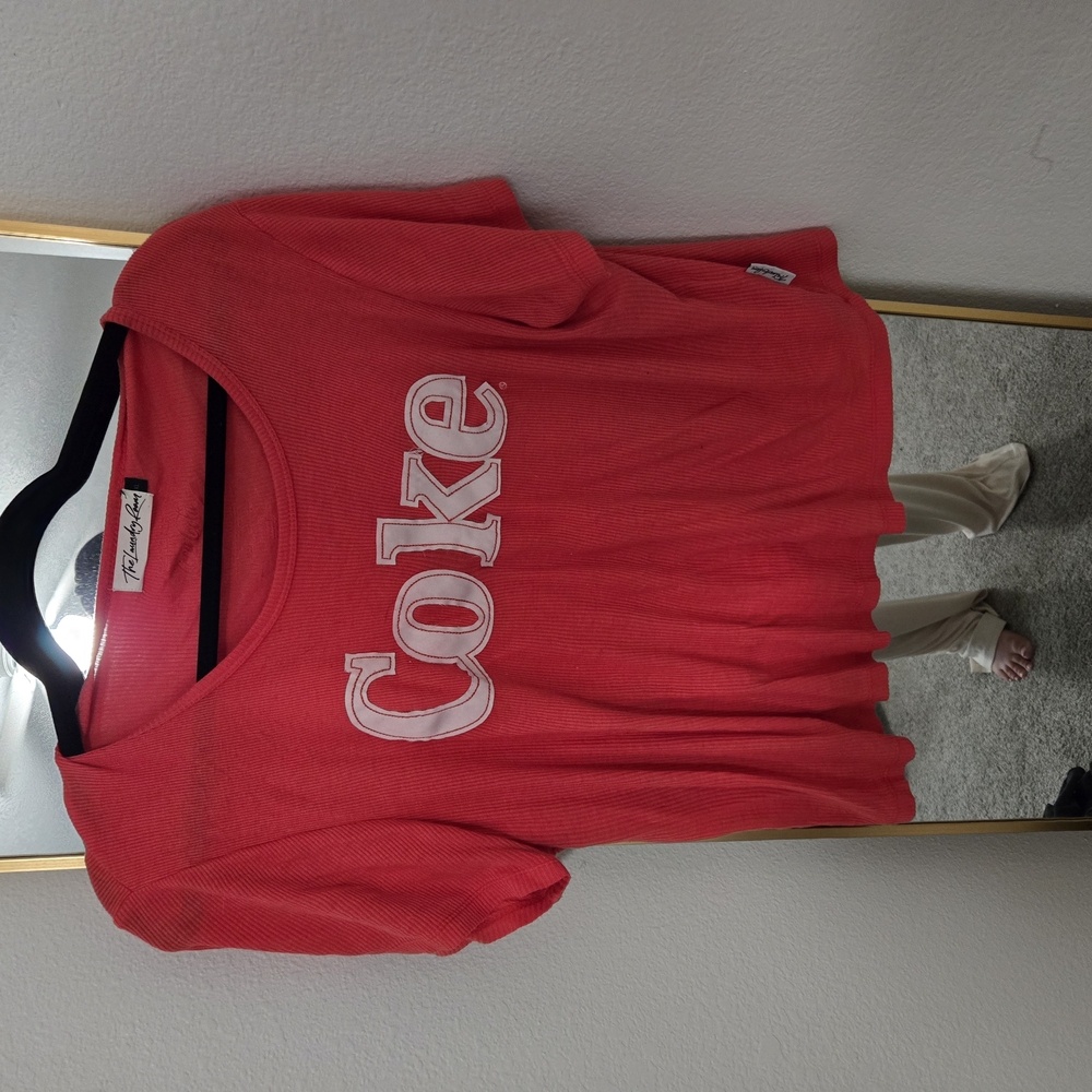 The Laundry Room Red Short Sleeve Tee Casual Crew Neck